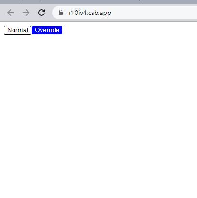 override, css