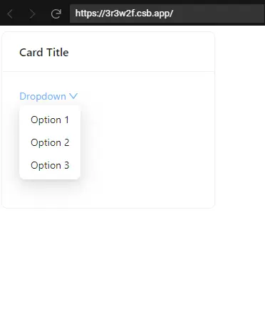 Ant-design, dropdown, card